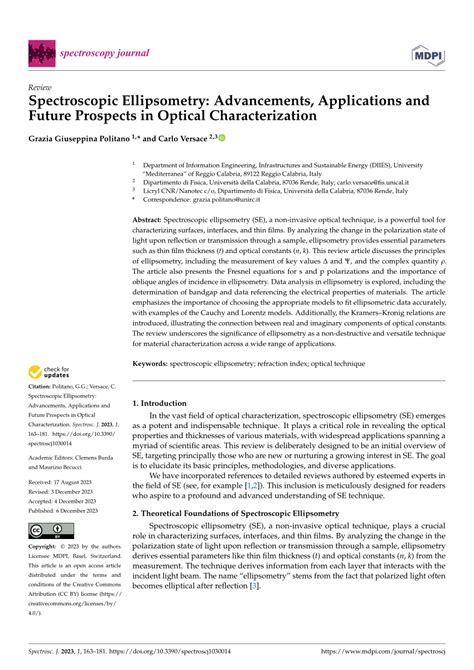 versace carlo unical|Spectroscopic Ellipsometry: Advancements, Applications and .